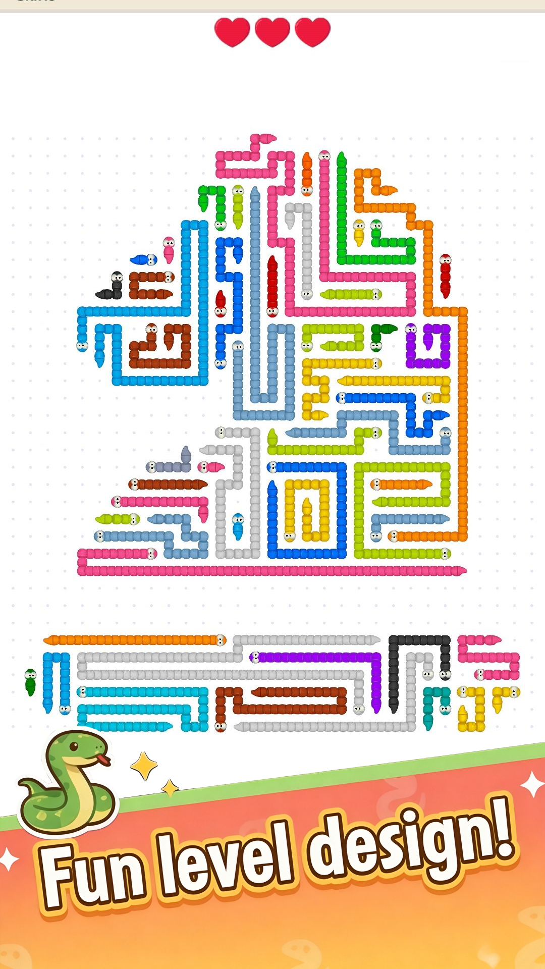 Arrow Burst: colorful snake paths and fun level design
