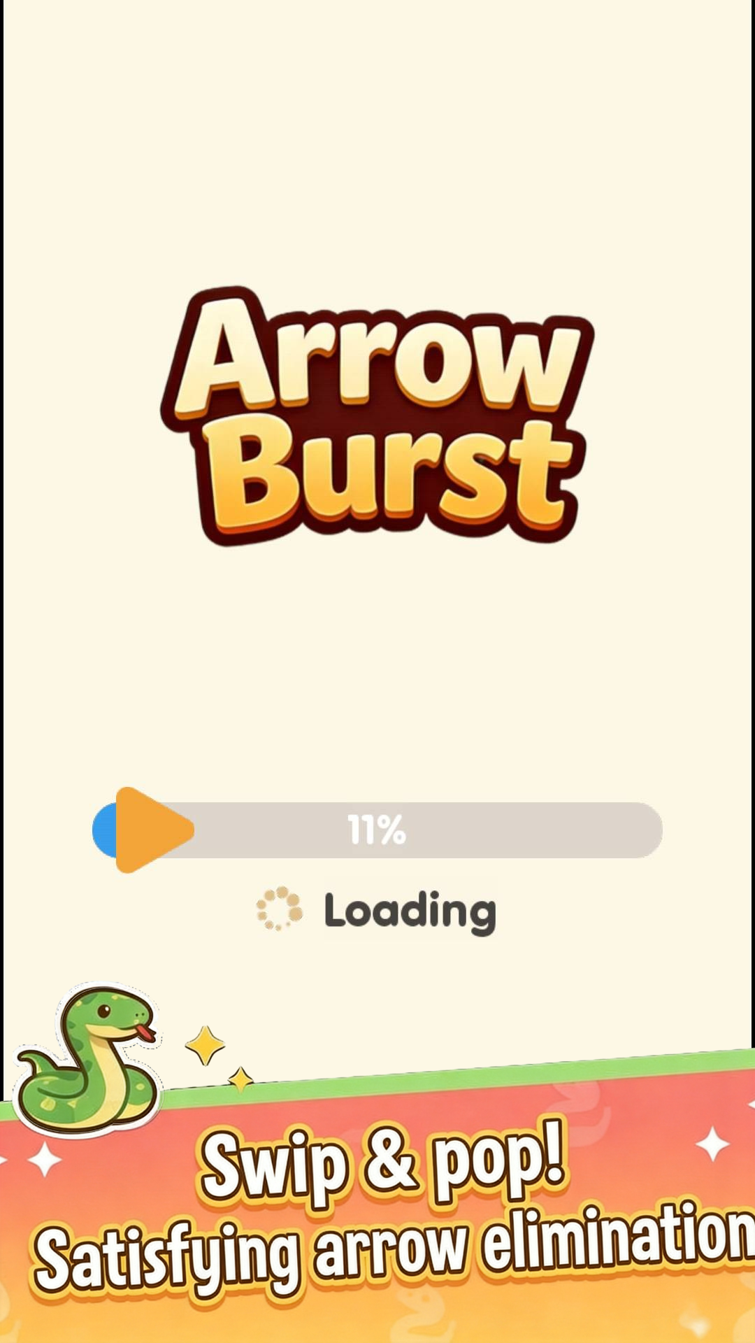 Arrow Burst gameplay: maze puzzle board with directional arrows and level progress